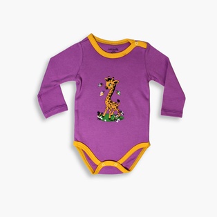Giraffe Patterned Sleeved Baby Bodies